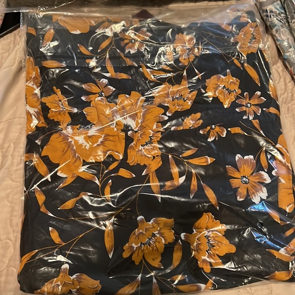 Tie Sleeve Print Dress Black and Yellow Size 10 - Picture 2 of 9